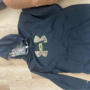 Under Armour Black Hoodie with Yellow Logo